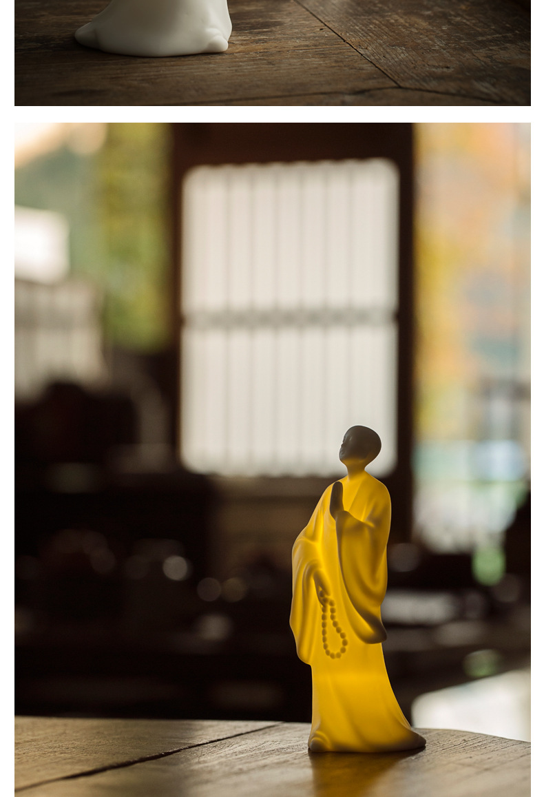 Factory Blanc De Chine Chinese Zen Buddha Little Monk Tea Pet Decoration Ceramic Antique Shelf Study Room Decoration Factory Blanc De Chine Chinese Zen Buddha Little Monk Tea Pet Decoration Ceramic Antique Shelf Study Room Decoration
