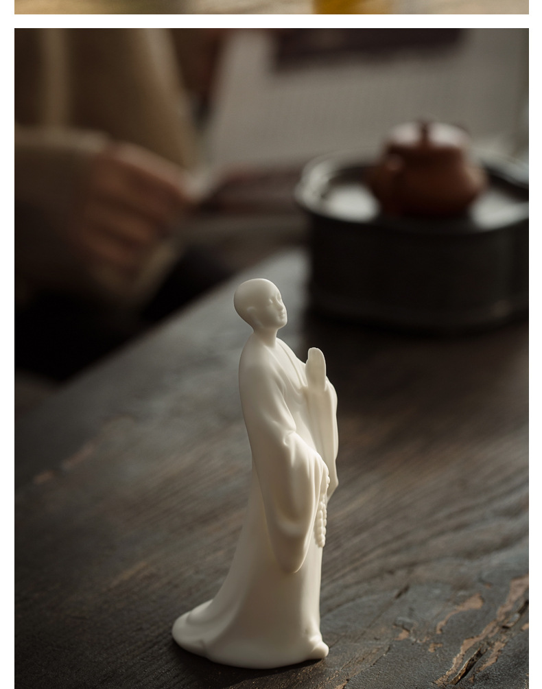 Factory Blanc De Chine Chinese Zen Buddha Little Monk Tea Pet Decoration Ceramic Antique Shelf Study Room Decoration Factory Blanc De Chine Chinese Zen Buddha Little Monk Tea Pet Decoration Ceramic Antique Shelf Study Room Decoration