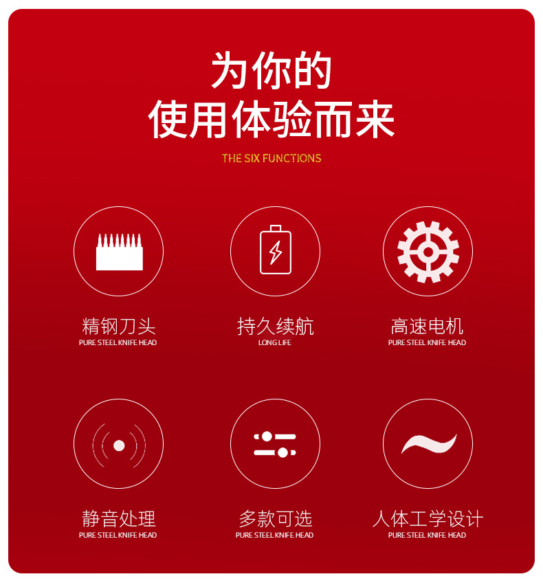 Hair Clipper Carving Buddha Head Shaving Head Electric Hair Clipper Charging Hair Clipper Electric Hair Clipper Whole