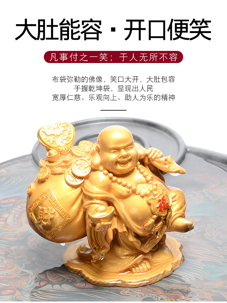 Tea Pet Decoration Flush Color Changing Zen Cloth Bag Monk Tea Table Decoration Creative Maitreya Buddha Tea Art Tea Set
