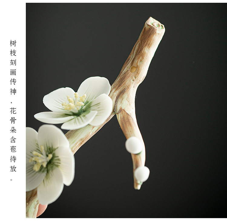 Ceramic Flower Creative Pen Shelf Japanese Tea Ceremony Decoration Tea Ornaments Zen Small Ornaments Buddha Worship