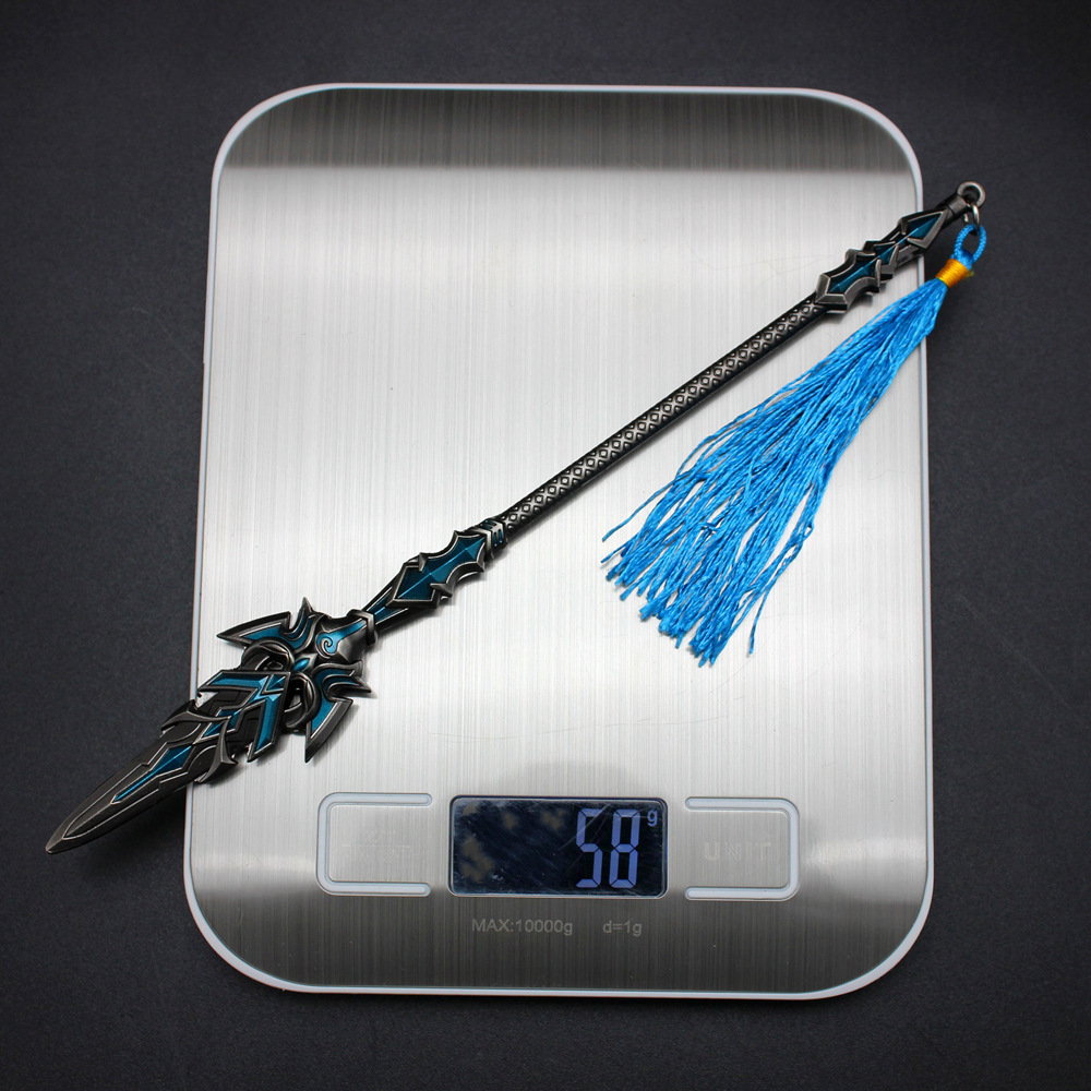 Hammer Blue Silver Tyrannite Gun Chen Xin Seven Killing Sword Sleeve Sword Buddha Anger Tang Lian Model Toy Decoration