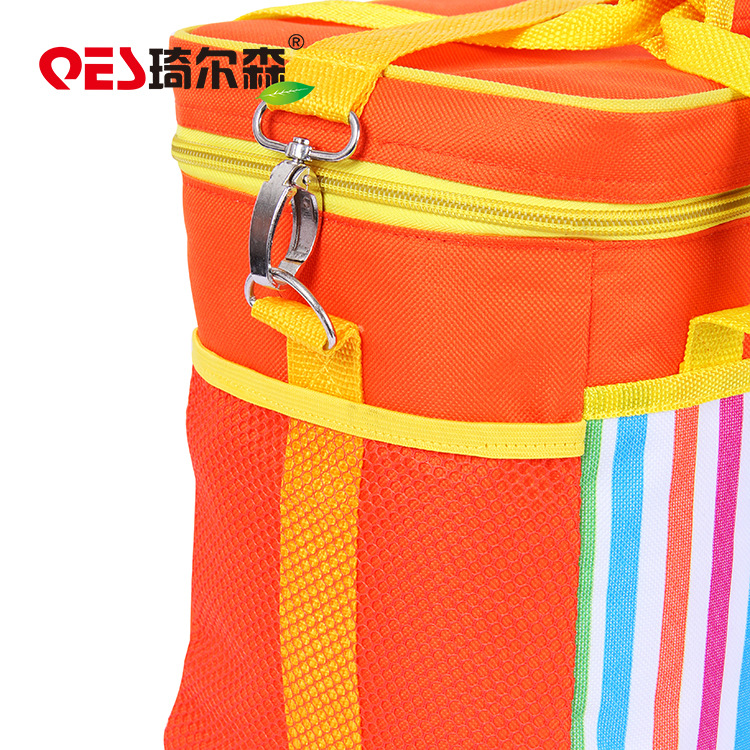 Qiersen rear package delivery ice bag hand zipper double-layer ice bag delivery bento bag wholesale
