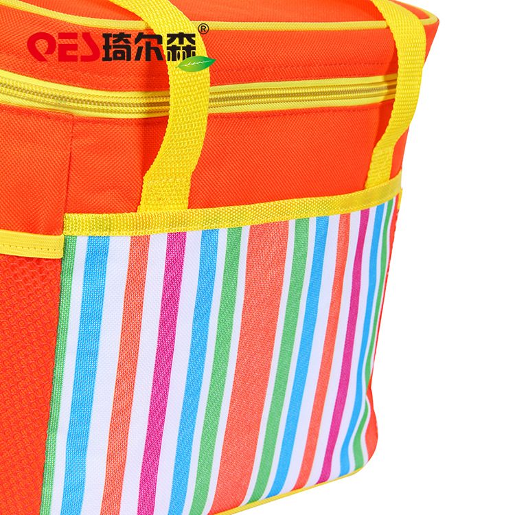 Qiersen rear package delivery ice bag hand zipper double-layer ice bag delivery bento bag wholesale