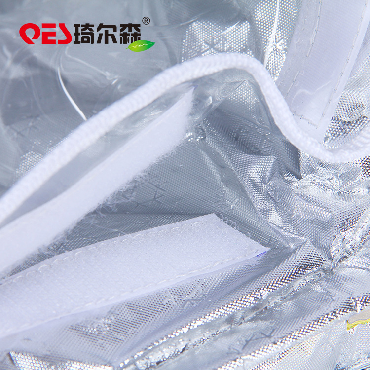 Qiersen rear package delivery ice bag hand zipper double-layer ice bag delivery bento bag wholesale