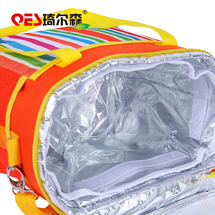 Qiersen rear package delivery ice bag hand zipper double-layer ice bag delivery bento bag wholesale