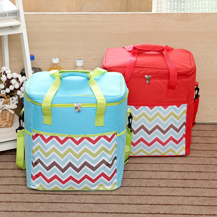 Ultra large 32L wave pattern Oxford cloth ice bag large capacity double layer waterproof heat insulation package