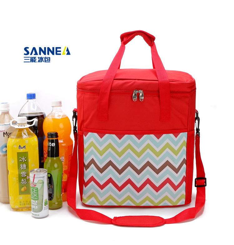 Ultra large 32L wave pattern Oxford cloth ice bag large capacity double layer waterproof heat insulation package