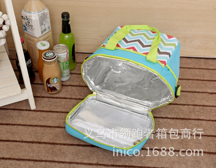 Ultra large 32L wave pattern Oxford cloth ice bag large capacity double layer waterproof heat insulation package
