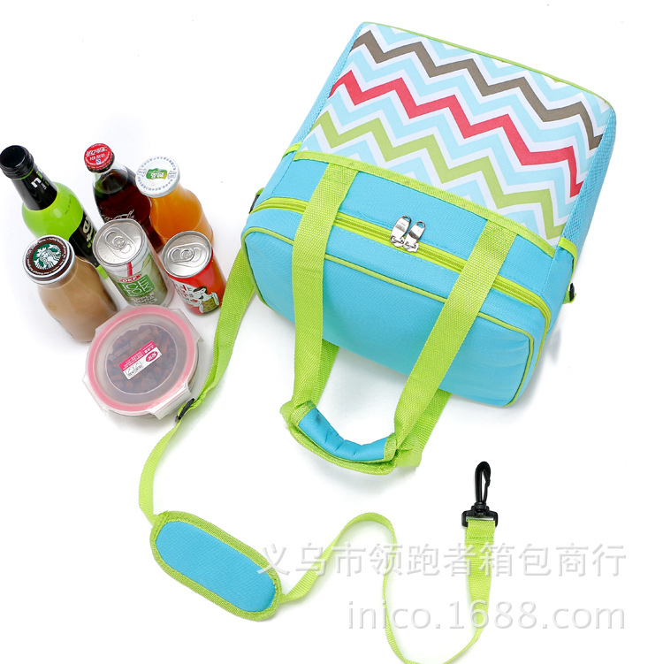 Ultra large 32L wave pattern Oxford cloth ice bag large capacity double layer waterproof heat insulation package