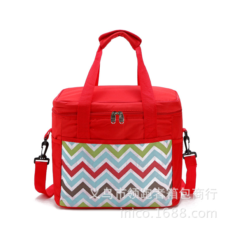Ultra large 32L wave pattern Oxford cloth ice bag large capacity double layer waterproof heat insulation package