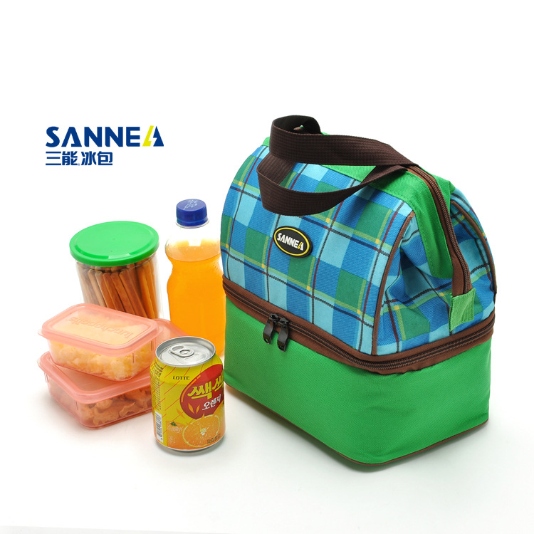 Three new portable ice bag double green lunch box bag bag wholesale spot fresh milk