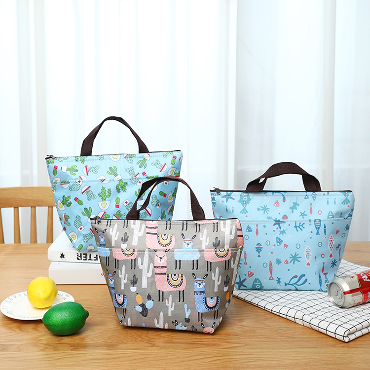 Printed Oxford Cloth Portable Ice Bag Thermal Bag Ice Pack Lunch Bag Lunch Box Bag Outdoor Picnic Bag Insulated Bag