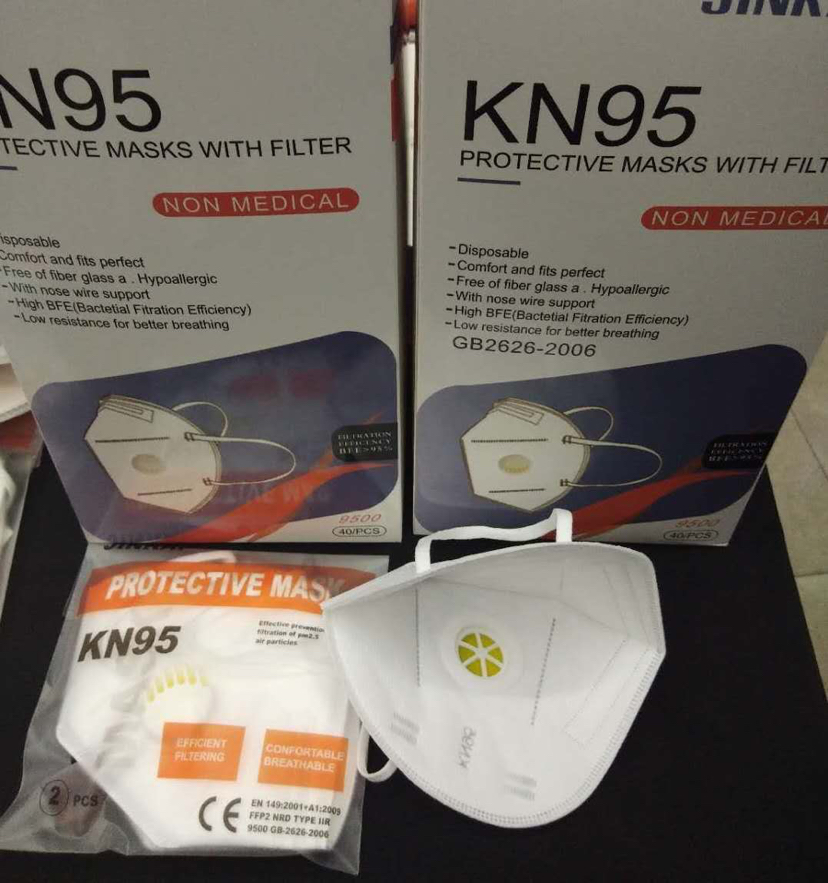 KN95 respirator with respirator no cloth dust proof breathable CE certificate anti - smog respirator