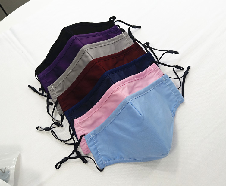 Washable cotton cloth adult respirator PM2.5 dust and fog respirator customized logo across indicates the border