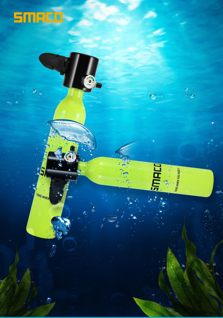 Smaco Respirator Diving Oxygen Cylinder Mini-Portable Deep Diving Lung Respirator Swimming Product Snorkel