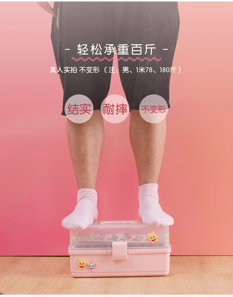 Household Medicine Box Plastic Storage Box Multi-Layer Portable Medicine Storage First Aid Kit Household Medicine Box Plastic Storage Box Multi-Layer Portable Medicine Storage First Aid Kit