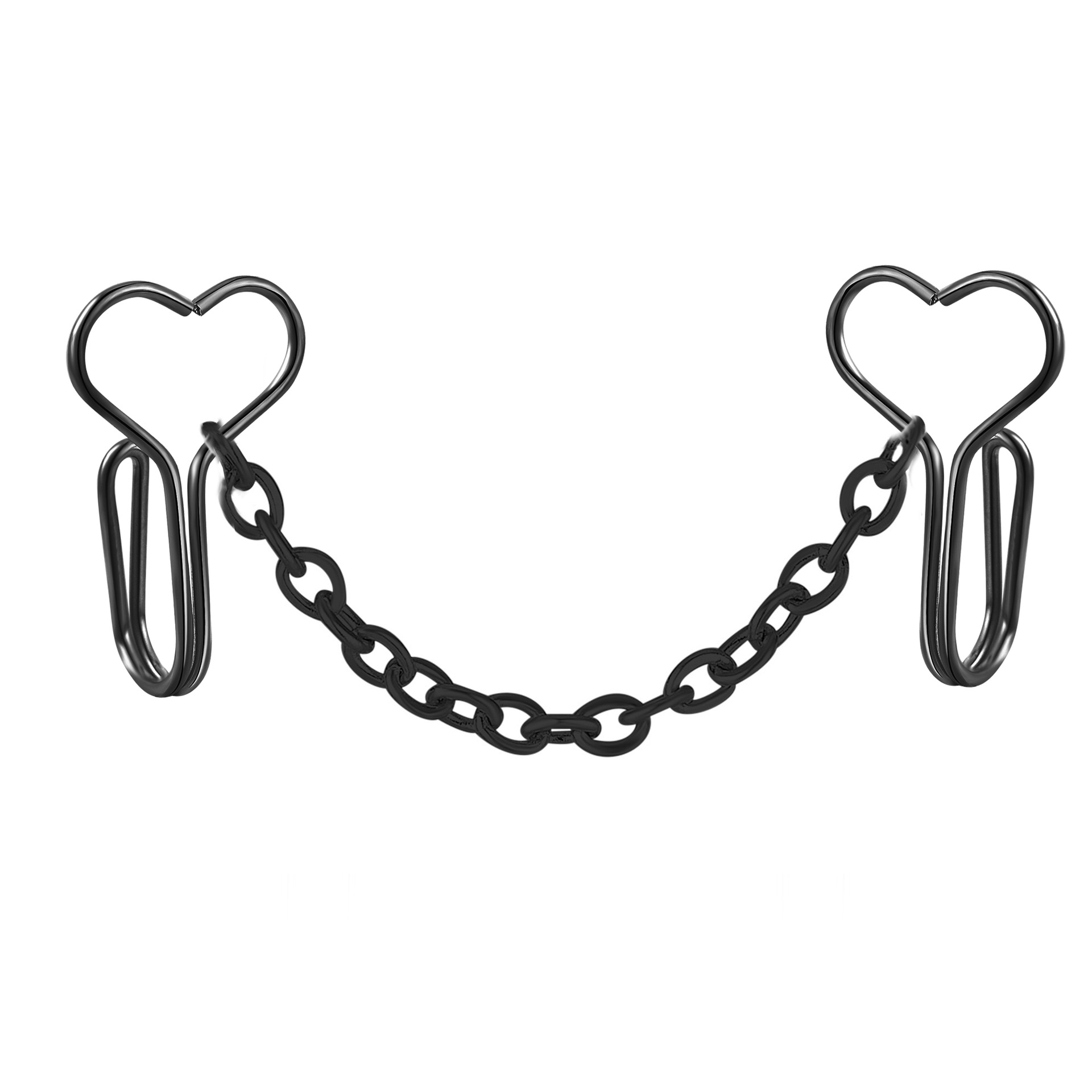 Stainless Steel Heart Nasal Splint Nose Chain Fake Nose Ring Nose Chain Nose Chain Amazon AliExpress New Product