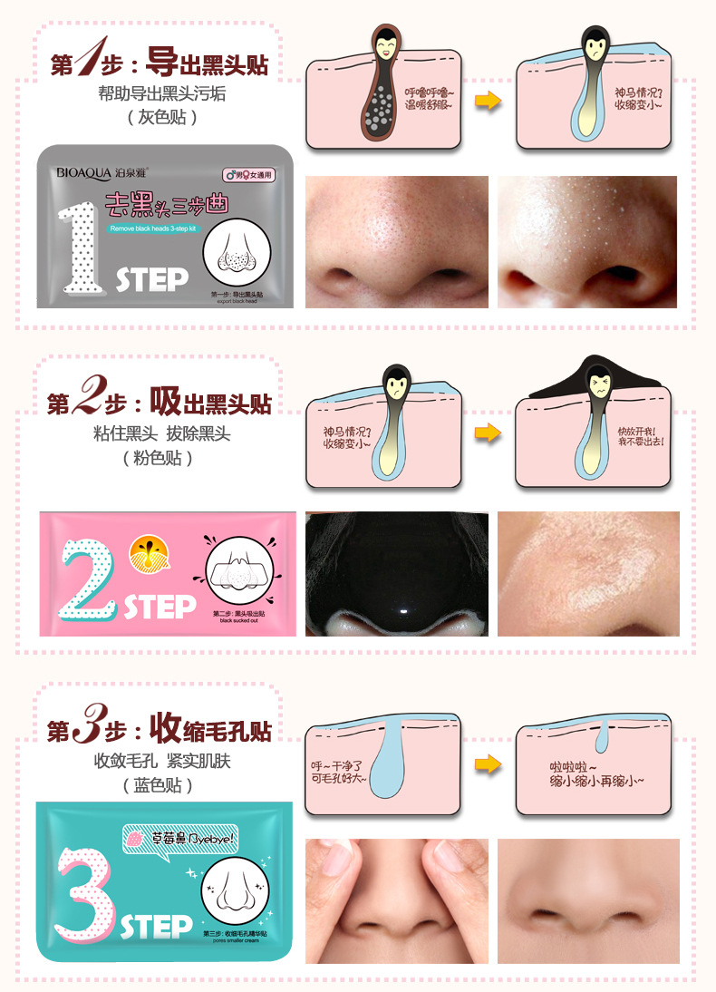 Bioaqua Pig Nose Nasal Sticker Clean Grease Dirt Shrink Pores Men and Women T Area Facial Care Nasal Sticker Wholesale Bioaqua Pig Nose Nasal Sticker Clean Grease Dirt Shrink Pores Men and Women T Area Facial Care Nasal Sticker Wholesale