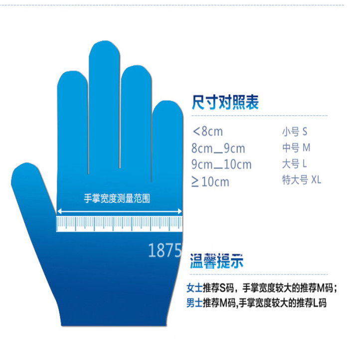 Disposable latex gloves nitrile rubber oil resistant thickening labor medical surgical gloves catering