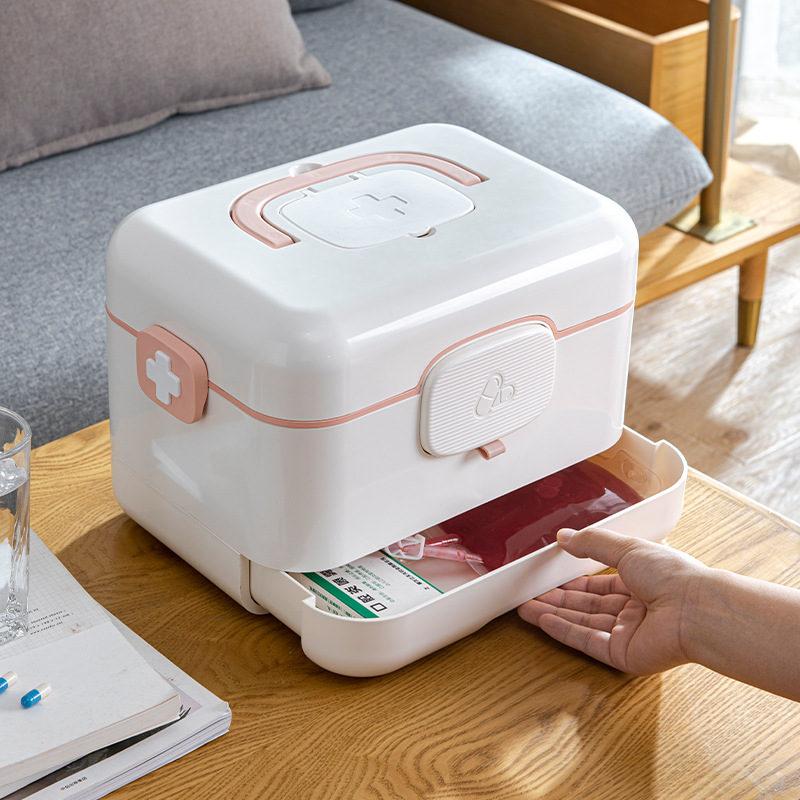 Household Drug Storage Medical Medicine Chest Portable Plastic First Aid Kit Multi-Layer Large Capacity First Aid Kit