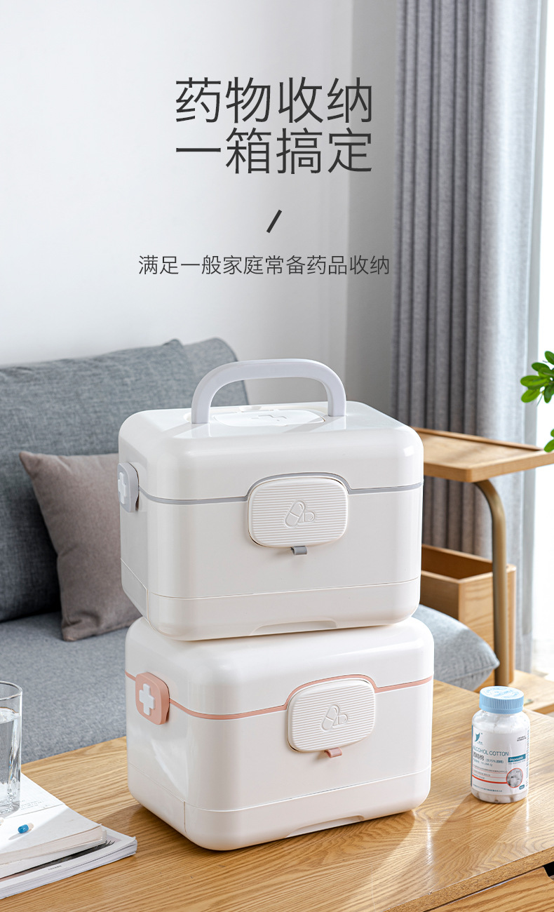 Household Drug Storage Medical Medicine Chest Portable Plastic First Aid Kit Multi-Layer Large Capacity First Aid Kit