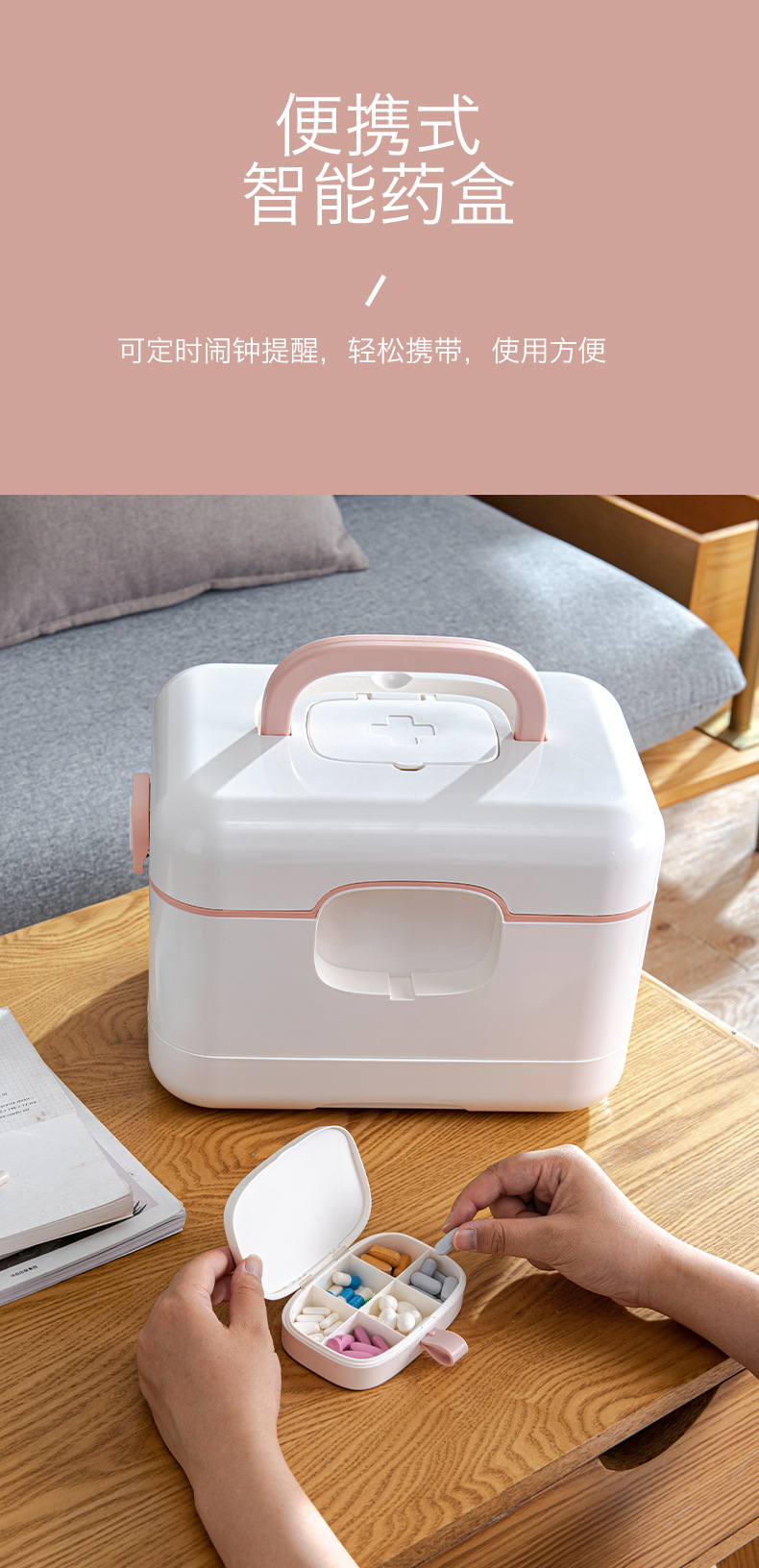 Household Drug Storage Medical Medicine Chest Portable Plastic First Aid Kit Multi-Layer Large Capacity First Aid Kit