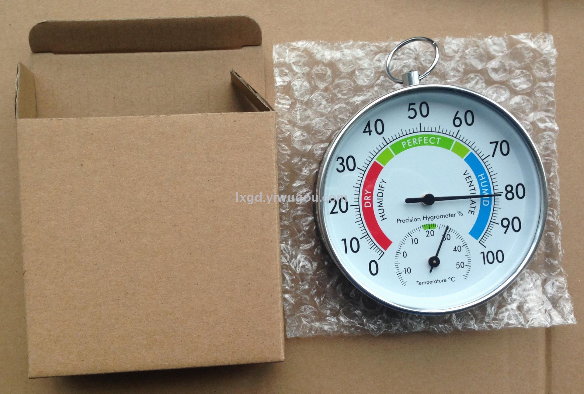 HT9100-C Diameter 10cm-Wet Thermometer (English Color Layout) Hanging Pointer Hygrometer