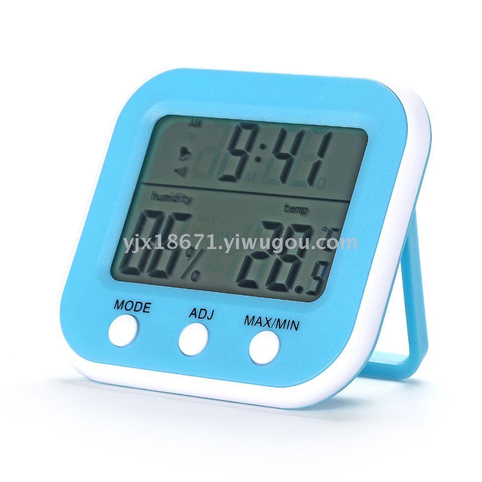 Home baby room Thermometer Clock digital hygrometer