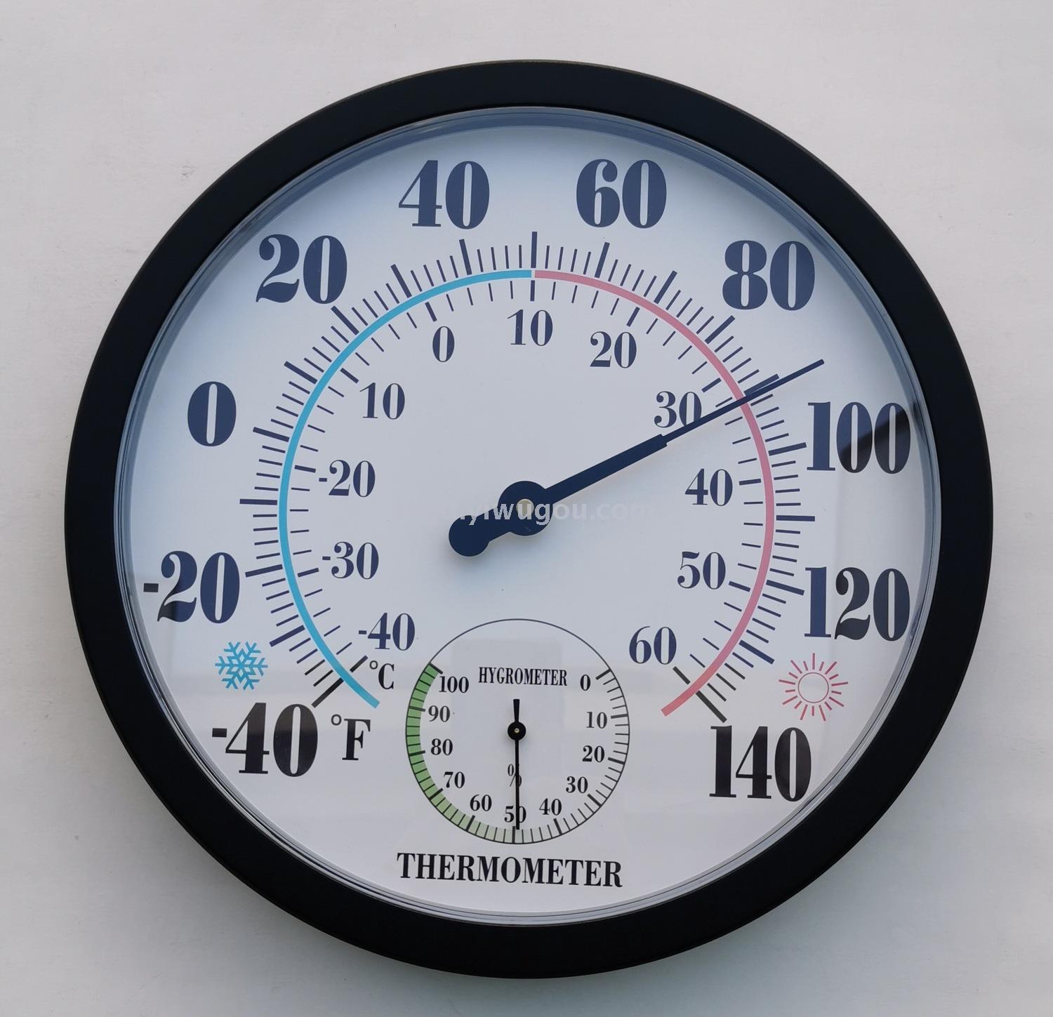 Th9250p round Hanging 25cm Pointer Hygrometer (Full Plastic Shell) PVC Dial