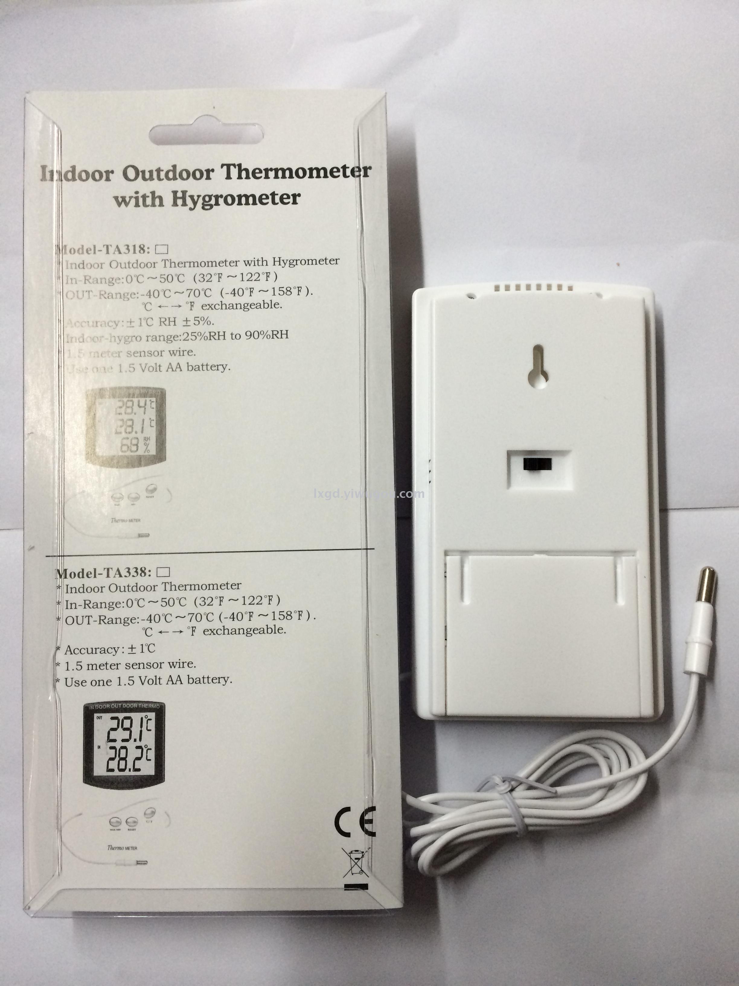 Ta318 Indoor and Outdoor Temperature Hygrometer with Memory Household Timing Electronic LCD Thermometer Hygrometer Ta318 Indoor and Outdoor Temperature Hygrometer with Memory Household Timing Electronic LCD Thermometer Hygrometer
