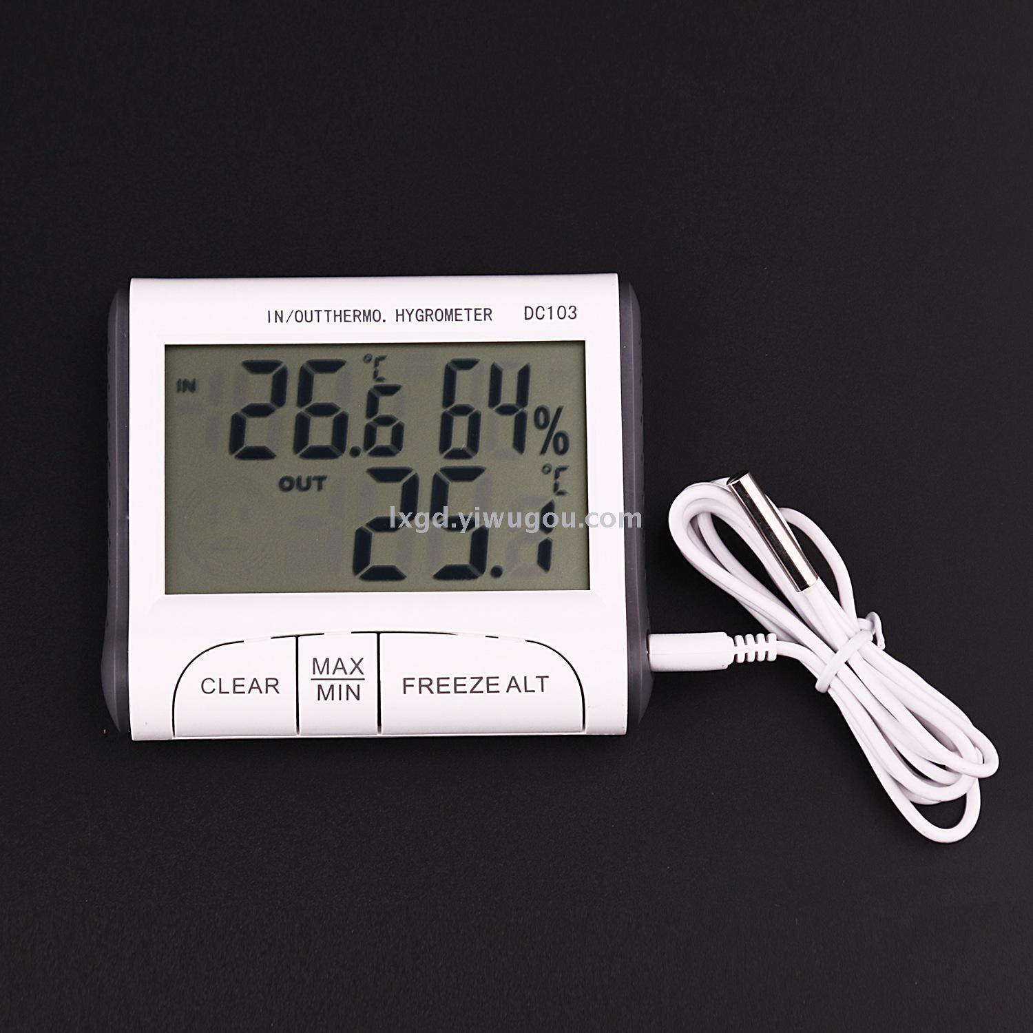 Dc103 Indoor and Outdoor Thermometer Hygrometer with Clock Function Portable Hygrometer with Probe Frost Report Dc103 Indoor and Outdoor Thermometer Hygrometer with Clock Function Portable Hygrometer with Probe Frost Report