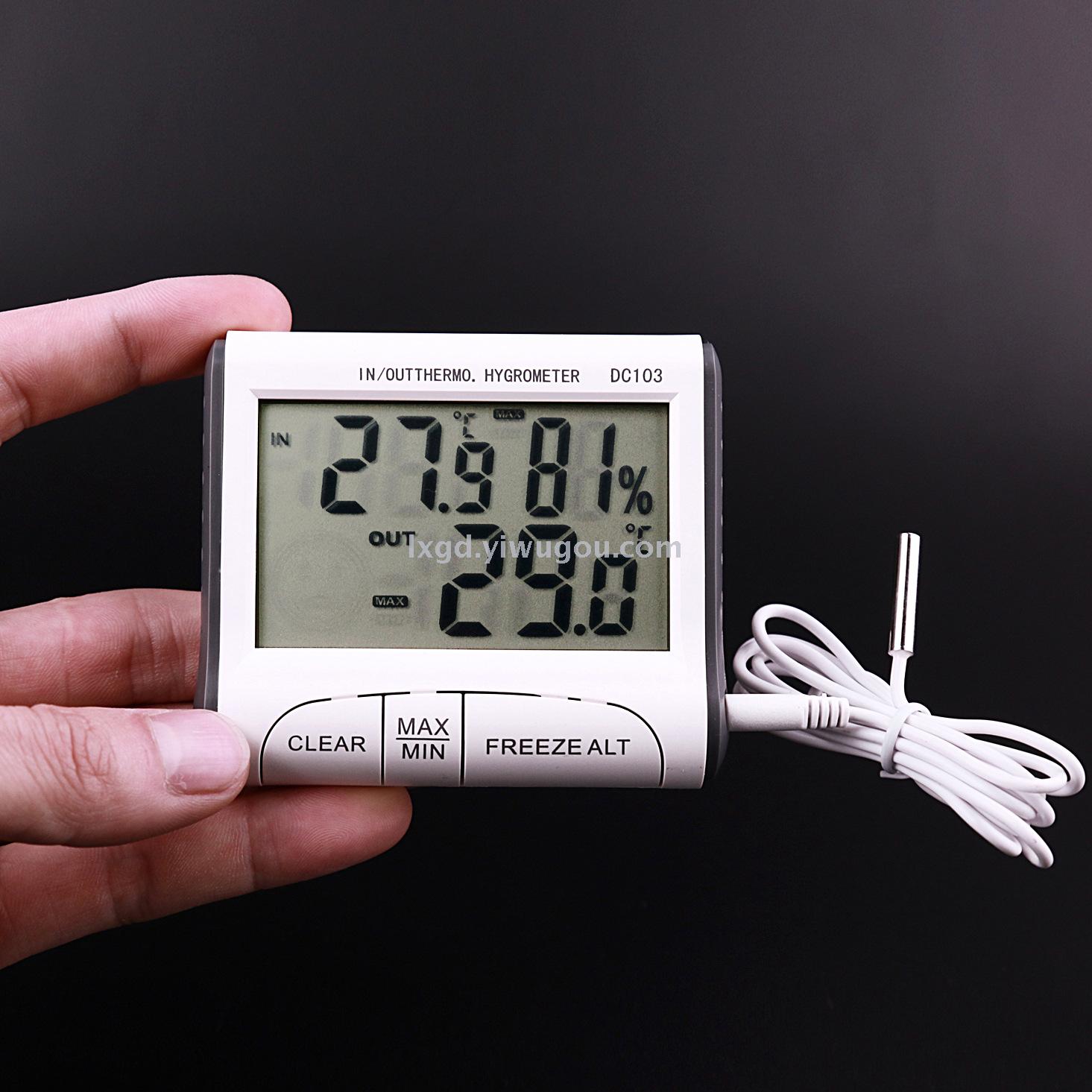 Dc103 Indoor and Outdoor Thermometer Hygrometer with Clock Function Portable Hygrometer with Probe Frost Report Dc103 Indoor and Outdoor Thermometer Hygrometer with Clock Function Portable Hygrometer with Probe Frost Report