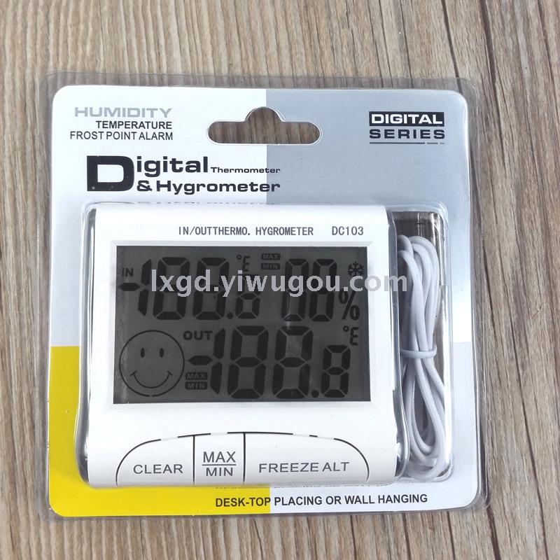 Dc103 Indoor and Outdoor Thermometer Hygrometer with Clock Function Portable Hygrometer with Probe Frost Report Dc103 Indoor and Outdoor Thermometer Hygrometer with Clock Function Portable Hygrometer with Probe Frost Report