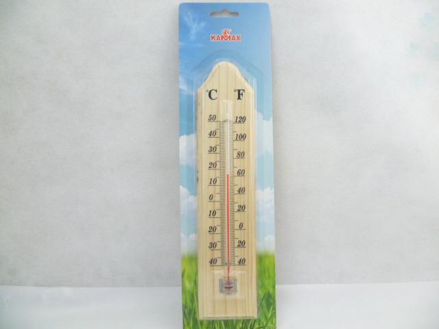 Factory direct high quality wood plastic indoor/outdoor thermometer glass thermometer bar glass table
