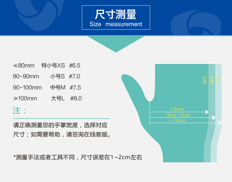 Nitrile glove rubber powderfree ultrathin slipproof and oilresistant Household Food surgical Inspection Inspection