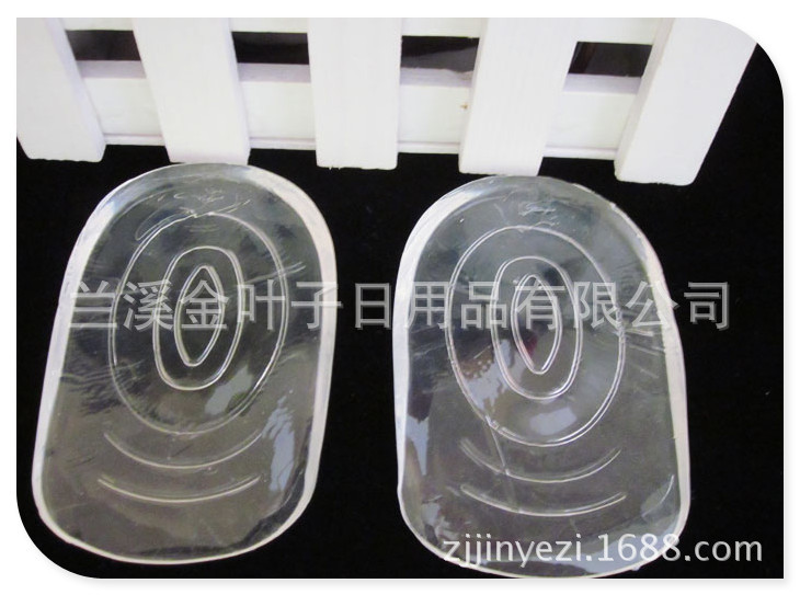 Transparent silicone heel pad vibration massage insoles invisible second half saddle code pad