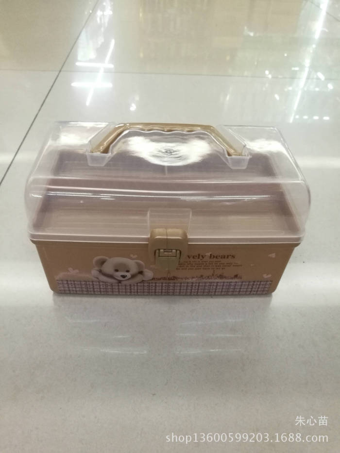 Wholesale portable size plastic medical kit first aid multi-layer medical kit portable medical kit