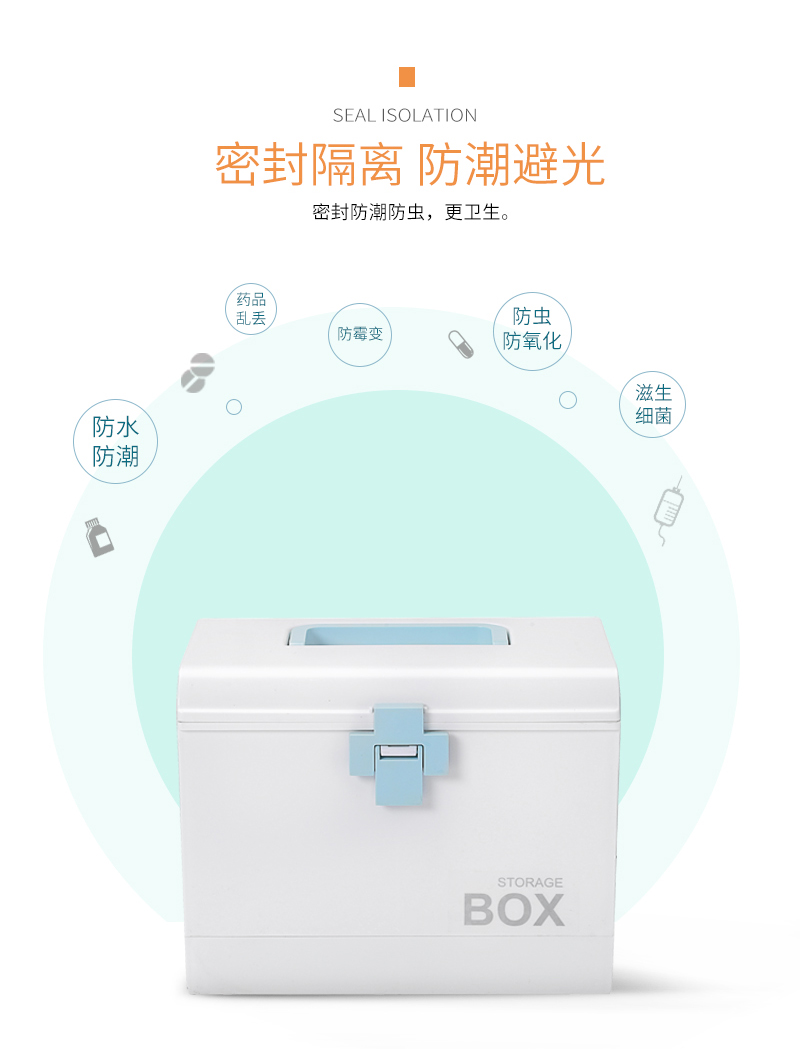 Plastic medicine cabinet large family first aid kit medical kit portable medicine cabinet medical kit