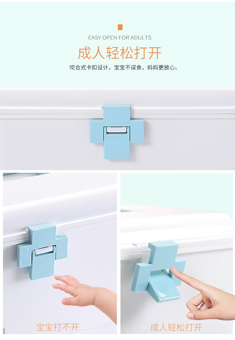 Plastic medicine cabinet large family first aid kit medical kit portable medicine cabinet medical kit