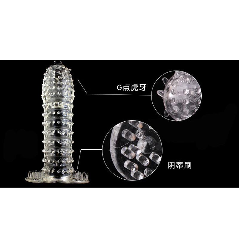 Men's Sexy Exotic Condom Condom Sex Toys Men's Crystal Set Adult Sex Product One-Piece Delivery Wholesale
