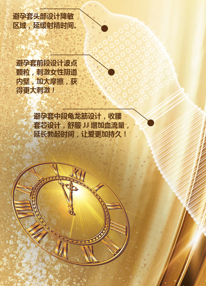 Olo Ultra-Thin Condom Hyaluronic Acid 001 Sets Sexy Wolf Tooth Long-Lasting Condom Adult Male Products Safty Belt Cover