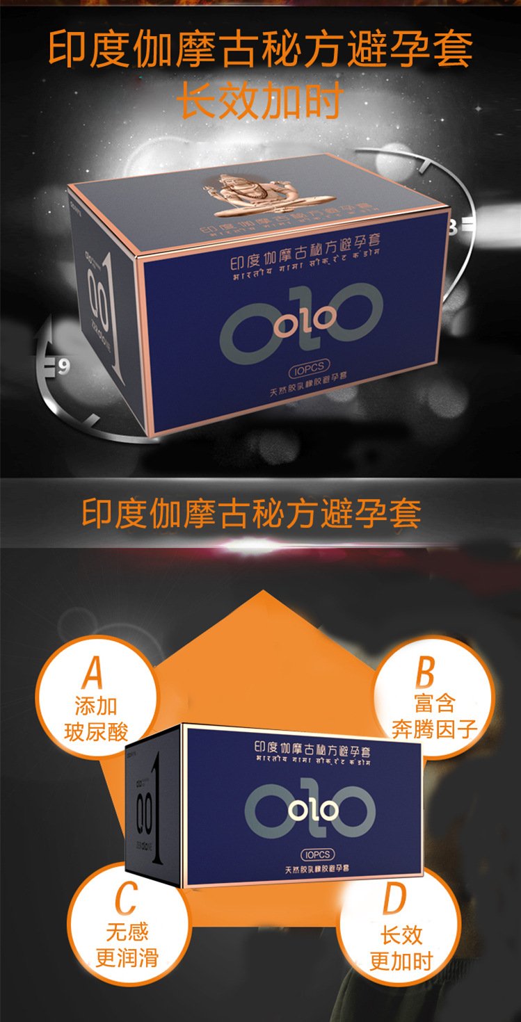 Olo Ultra-Thin Condom Hyaluronic Acid 001 Sets Sexy Wolf Tooth Long-Lasting Condom Adult Male Products Safty Belt Cover Olo Ultra-Thin Condom Hyaluronic Acid 001 Sets Sexy Wolf Tooth Long-Lasting Condom Adult Male Products Safty Belt Cover