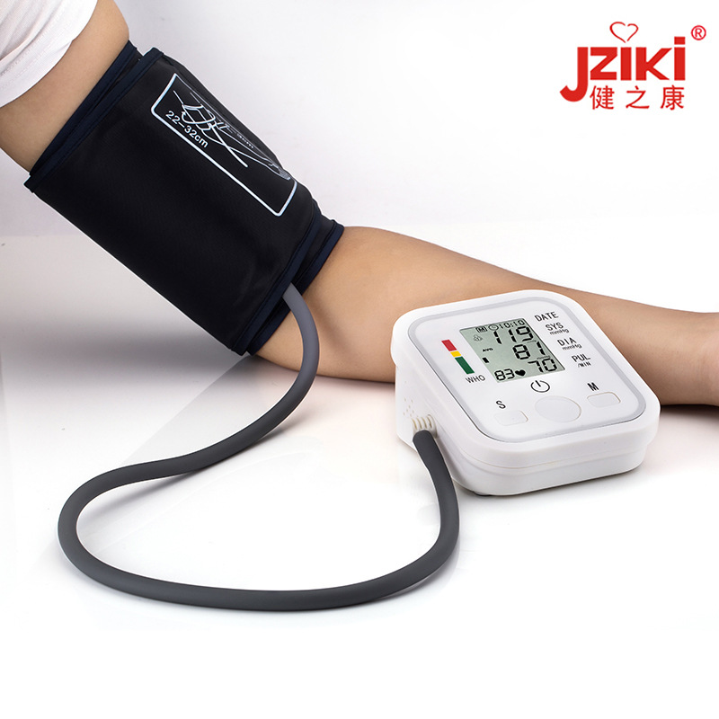 Sphygmomanometer English Arm Blood Pressure Measuring Instrument Yellow White Foreign Trade Sphygmomanometer OEM