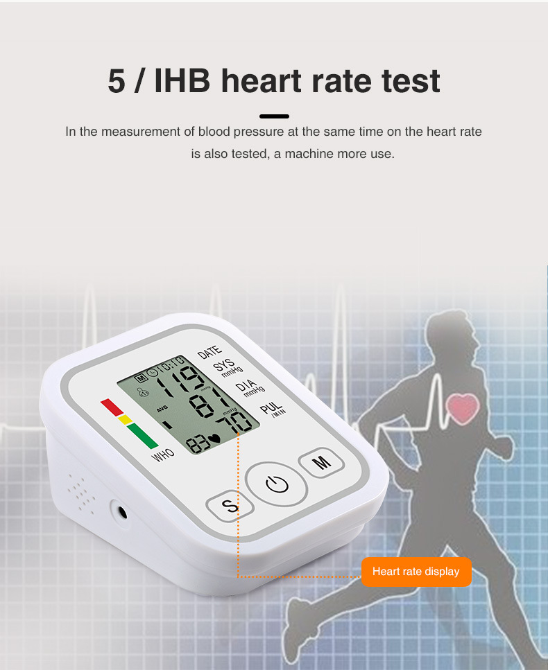 Sphygmomanometer English Arm Blood Pressure Measuring Instrument Yellow White Foreign Trade Sphygmomanometer OEM