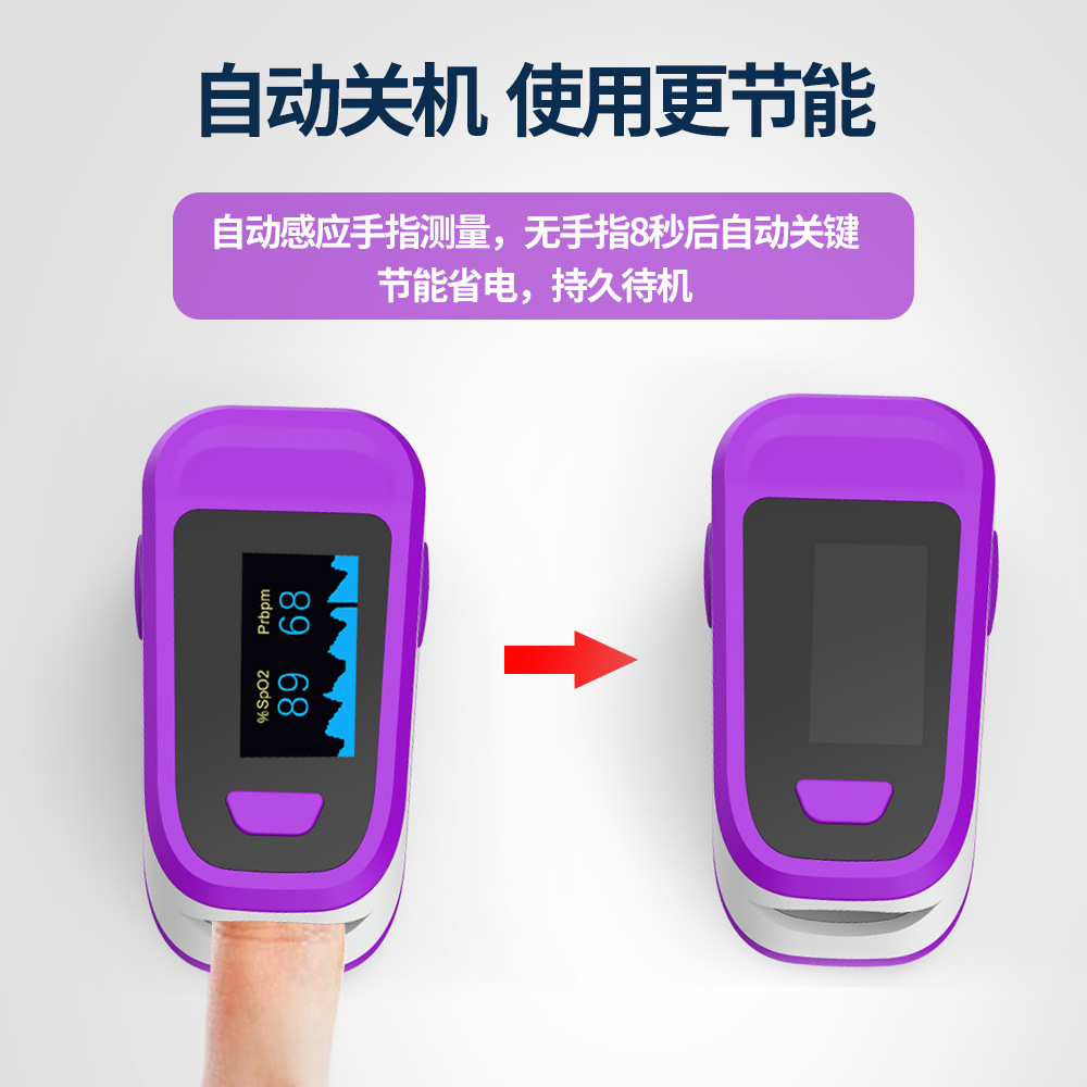 F169 Hand-Hold Pulse Oximeter Fingertip Blood Oxygen Saturation Monitor Heart Rate Detector Blood Pressure Monitor