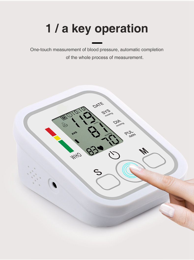 Exclusive for Cross-Border Chinese and English Electronic Arm Type Blood Pressure Meter Sphygmomanometer