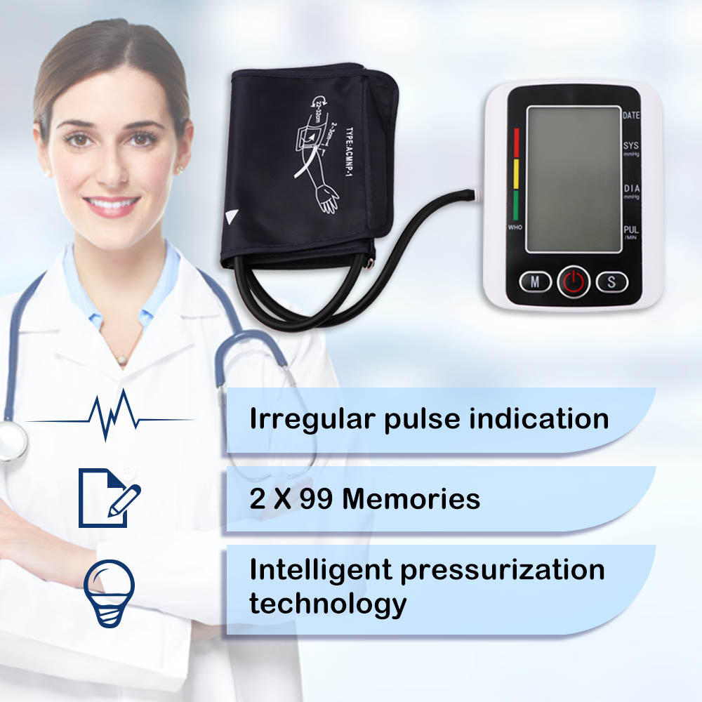 Neutral English Blood Pressure Meter USB Rechargeable English Voice Amazon Sphygmomanometer
