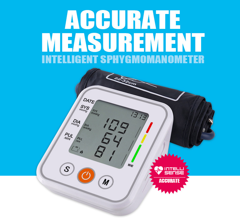 Electronic Sphygmomanometer Large Screen Arm Type Chinese and English Voice Blood Pressure Measuring Instrument Electronic Sphygmomanometer Large Screen Arm Type Chinese and English Voice Blood Pressure Measuring Instrument