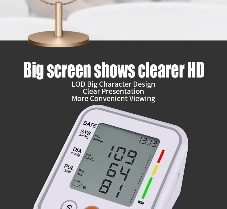 Electronic Sphygmomanometer Large Screen Arm Type Chinese and English Voice Blood Pressure Measuring Instrument Electronic Sphygmomanometer Large Screen Arm Type Chinese and English Voice Blood Pressure Measuring Instrument